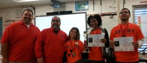 The group that placed 3rd place in the mousetrap car.