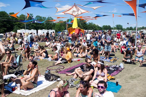 People camping outside for the Okeechobee festival.