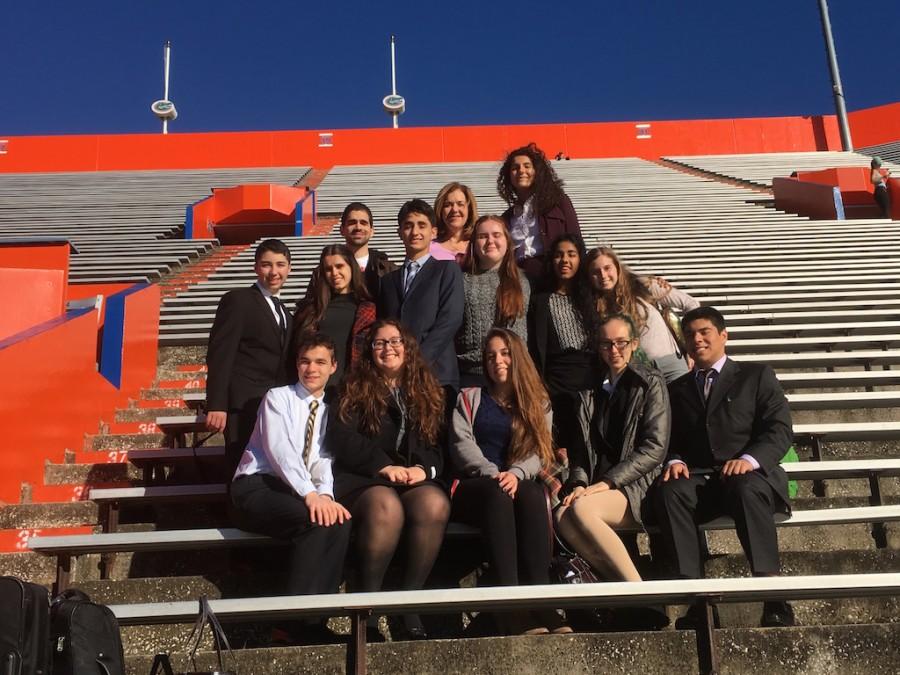  Cavaliers pose for a picture at the famous University of Florida Stadium.