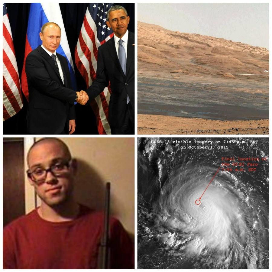 Putin and Obama meet, water on mars, Oregon shooting, US ship lost in hurricane and more this recap.