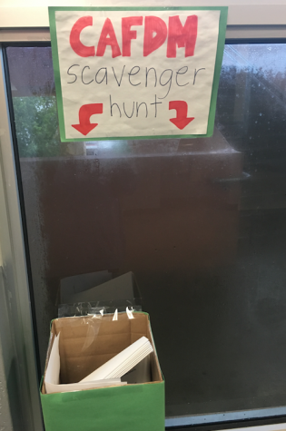 The scavenger hunt form could be found on the second floor of the Ralph Moore Buidling