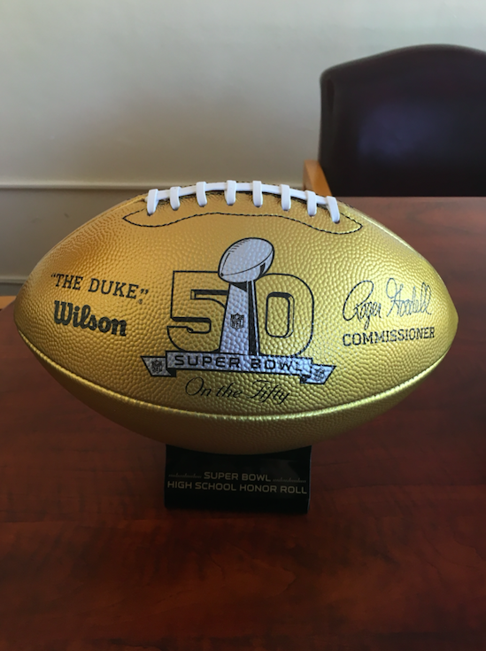 Gold Football dedicated to Gary Dunn 70