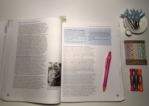 Clear your study space from distractions and keep supplies that you might need, like highlighters or page flags, handy.