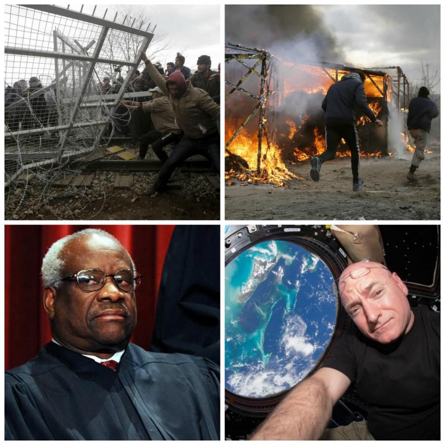 Teargas used at Greek-Macedonian border, backlash in France over dismantled migrant camp, Justice Thomas speaks and NASA's Scott Kelly returns from space in this week's recap.