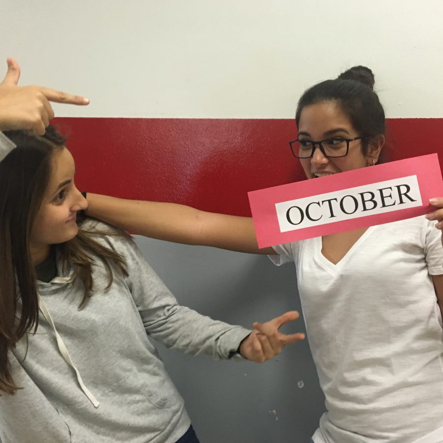 Juniors Gabriela Morales and Marta DOcon are awfully excited for October!