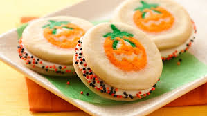 One of many creative ways to eat Pillsbury Halloween themed cookies.