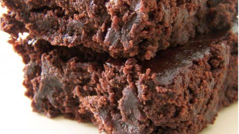 This vegan brownie is still chewy and decadent - despite eliminating animal by-products.