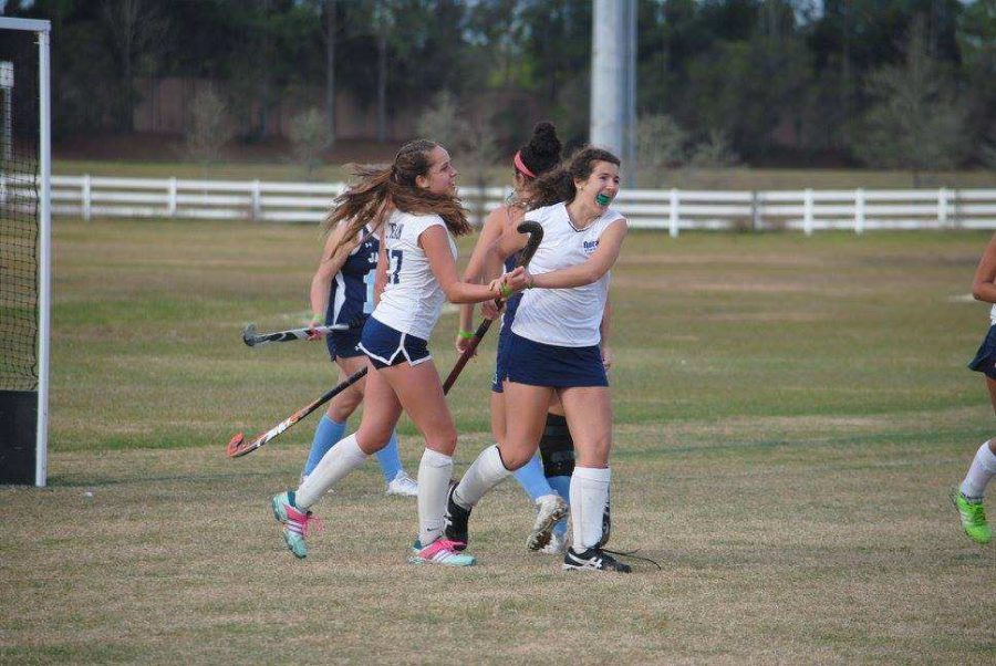 Sofia Salvatore and teammate having fun on the field. 