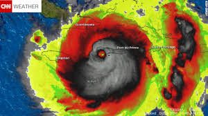 Many took to social media and said this satellite image of Hurricane Matthew resembled a skull. 