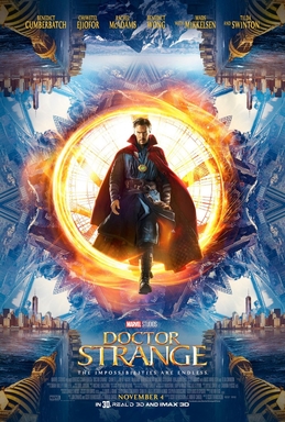 Dr. Strange's movie poster gives a glimpse of the mind blowing special effects that are in it.