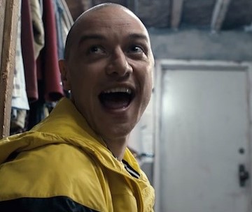 This is one of McAvoy's alternate personalities. Here, he is a child named Hedwig.