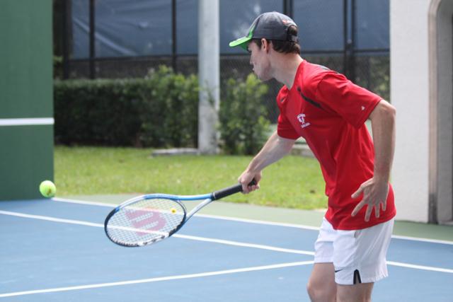 Gables Tennis Against Miami High