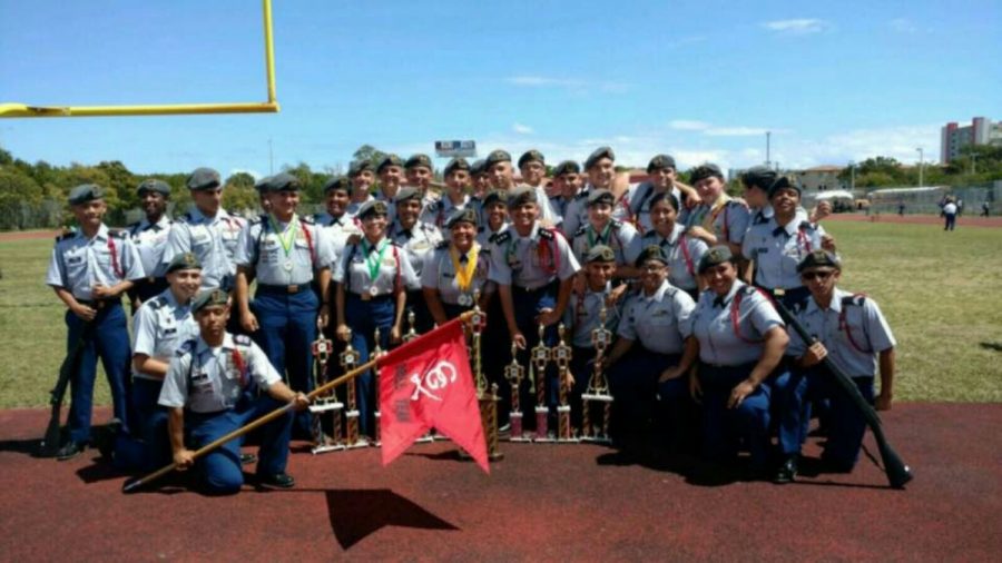 JROTCs Drill Team was one of the three victories Gables experienced last weekend. The Drill Team placed first at the State Qualifiers competition. 