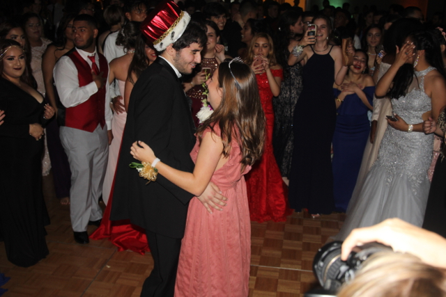 Jake Paz and Annie Farrell doing the traditional Prom King and Queen slow dance