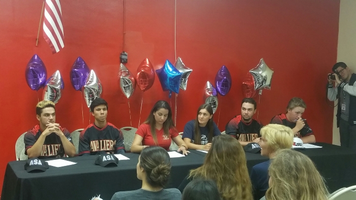 Student-athletes sign their letters of intent! 