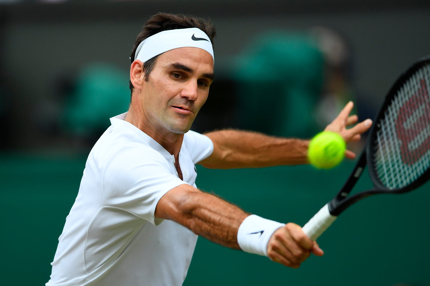 The final of the Gentlemen’s Singles between Marin Cilic (CRO) and Roger Federer (SUI) on Centre Court. The Championships 2017 at The All England Lawn Tennis Club, Wimbledon. Day 13 Sunday 16/07/2017. Credit: AELTC/Joel Marklund.