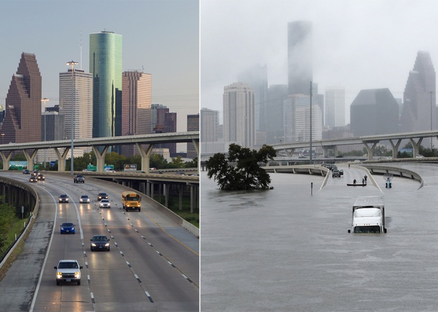 Houston Antes y Después de Harvey