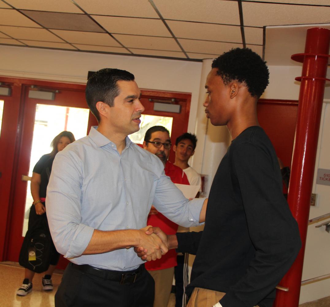 Gables Students Make Commissioner Lago's Day