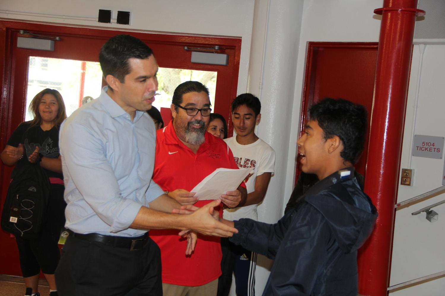 Gables Students Make Commissioner Lago's Day