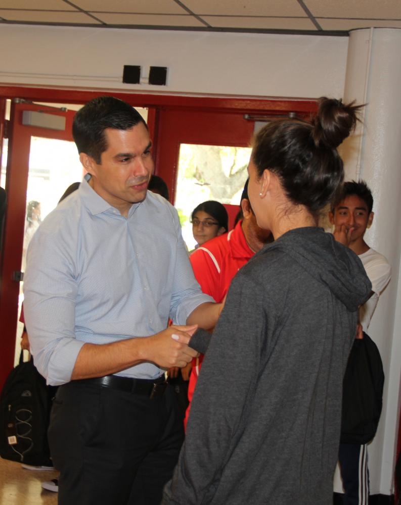 Gables Students Make Commissioner Lago's Day