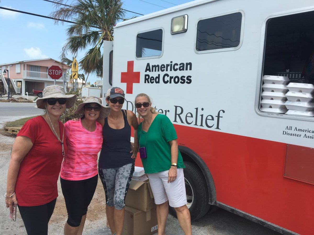 Gables teachers at the Florida Keys volunteering to help bring resources to the reisdents of the islands.