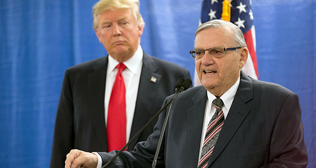 President Donald Trump with Joe Arpaio.