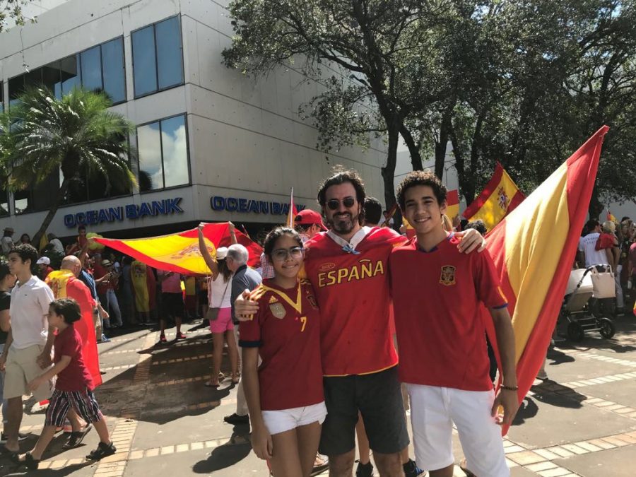 Gables student Christian Limon at Miami anti-independence protest.