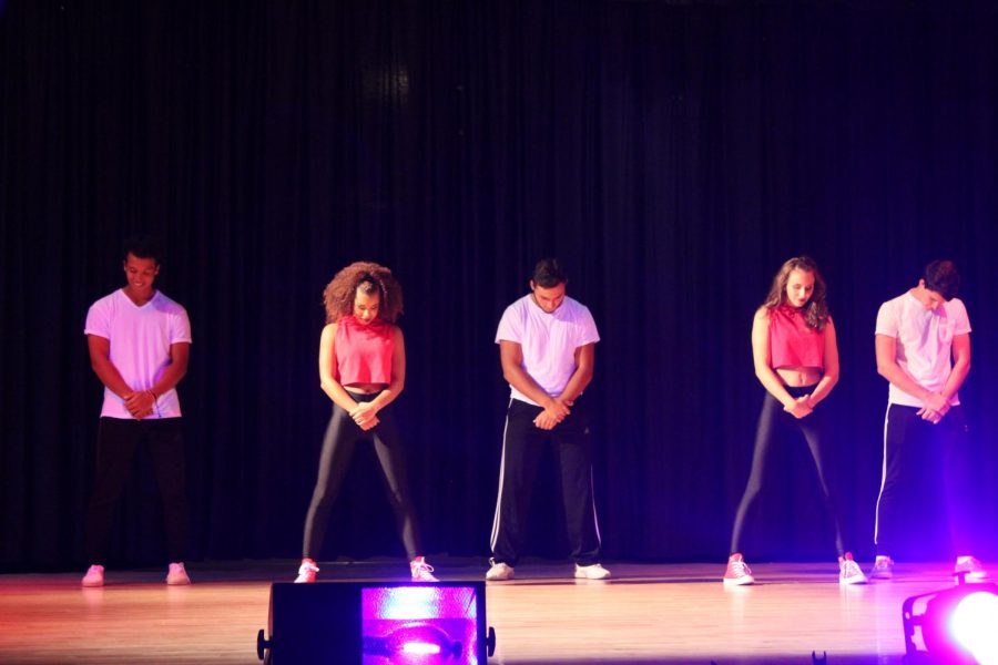 Senior Gablettes perform with their sweethearts