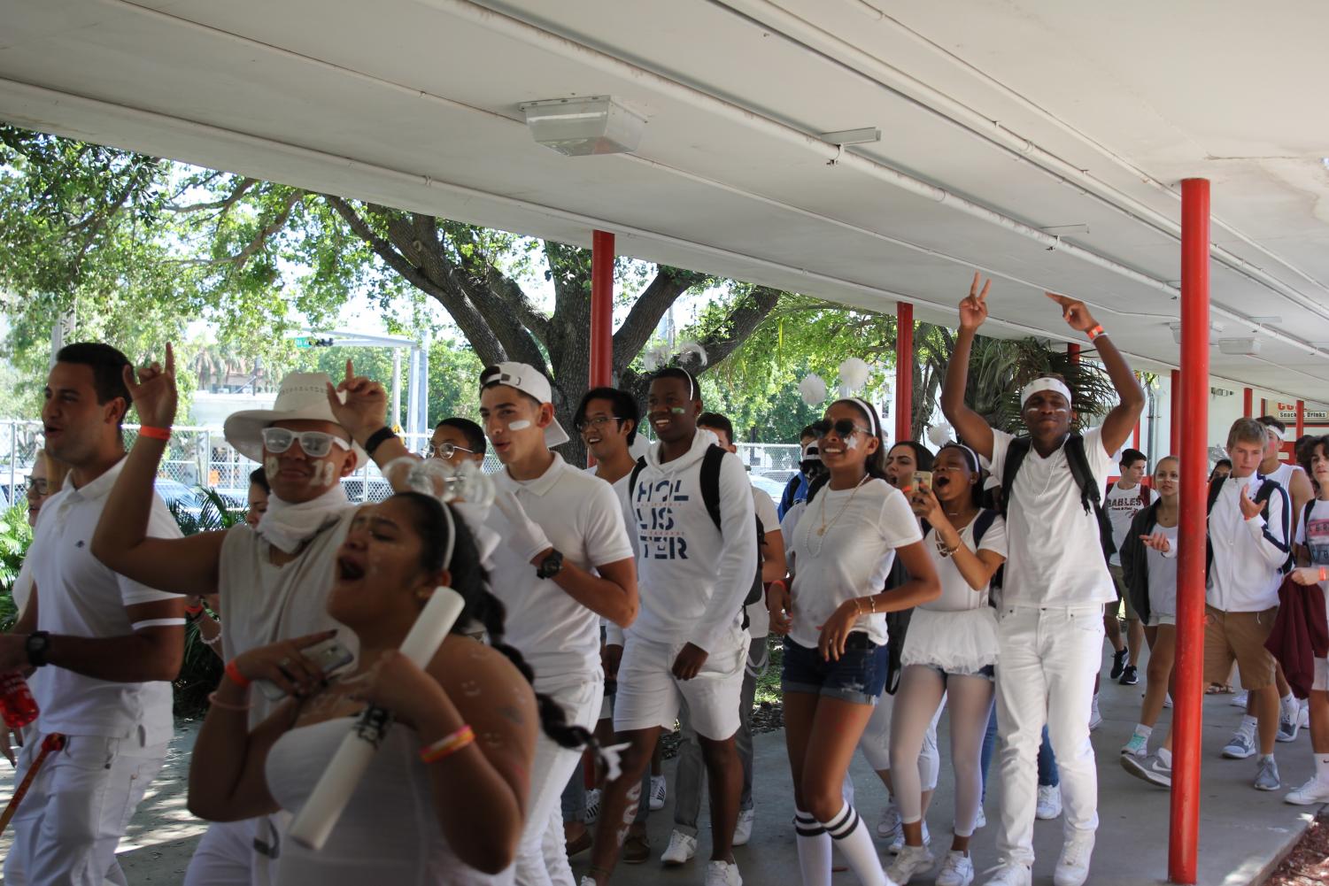 Senior Pep Rally: Hyped In White
