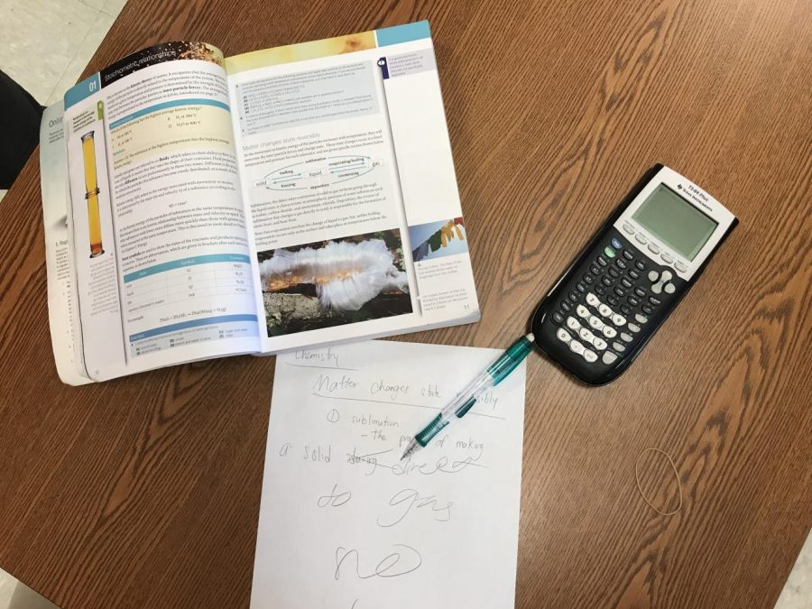 Student's preferred study method is reviewing class notes and rereading the lesson. 