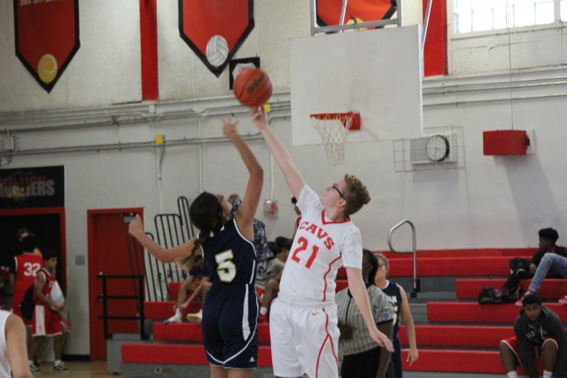 JV Lady Cavalier Basketball Takes A Win Against Reagan