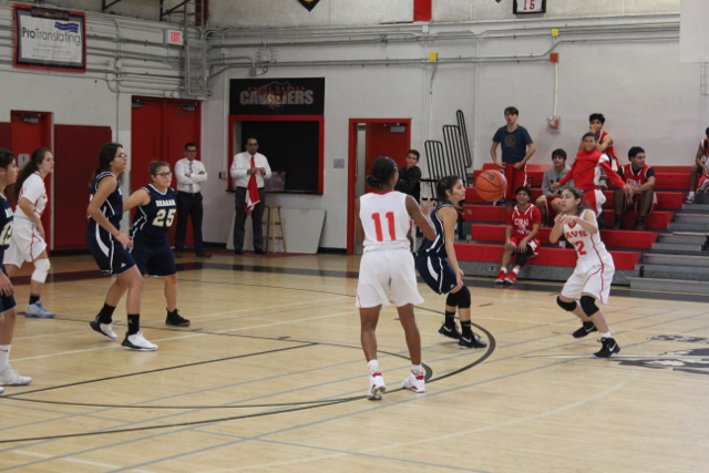 JV Lady Cavalier Basketball Takes A Win Against Reagan