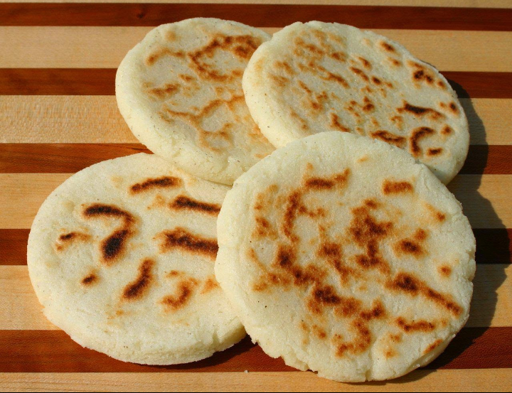 Venezuelan arepas in their before filling stage.