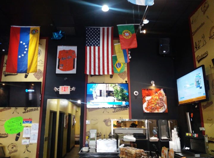 Inside the Super Arepa Kendall location.