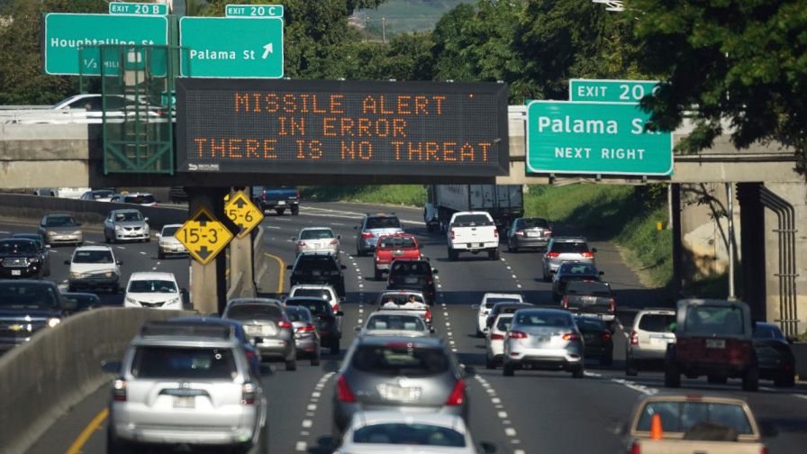 False missile threat alarm causes panic in Hawaii.