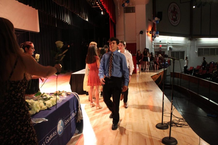 IB Junior Dylan Carol gets pinned.