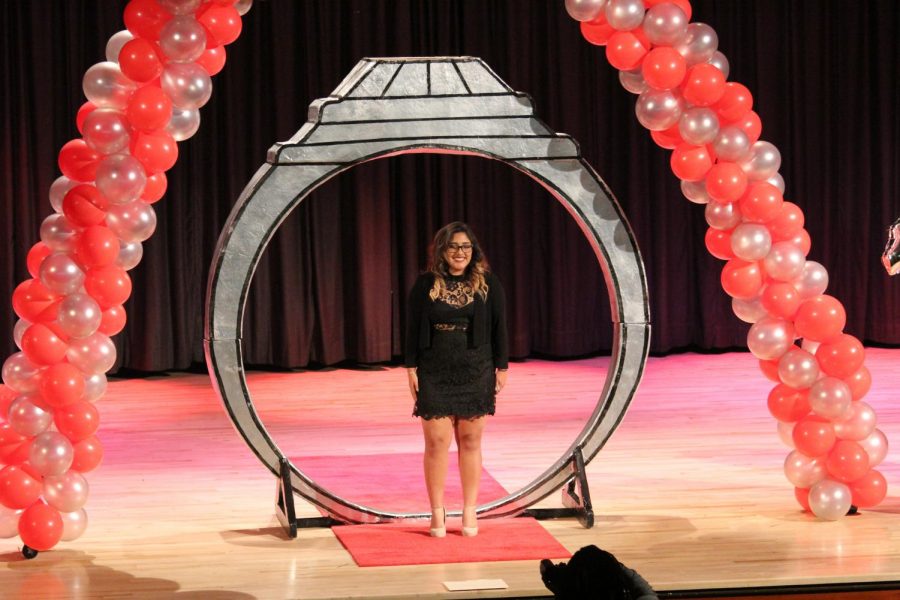 Juniors smile for a picture after receiving their ring.