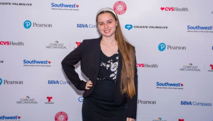 Yanik Ariste striking a pose at the Hispanic Heritage Foundations 19th Annual Youth Awards.