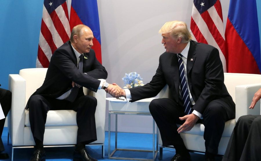 President Trump assuring Russian President Vladimir Putin that he can continue hacking the US government (probably).