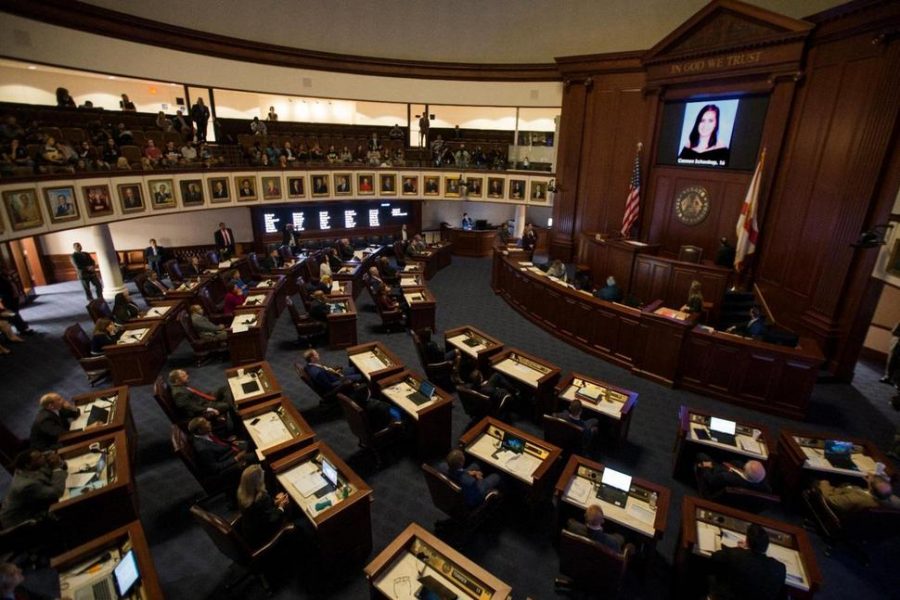 The Florida Senate Chamber in session.