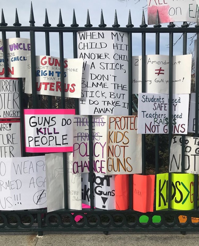 Posters at the Washington D.C. March for Our Lives.