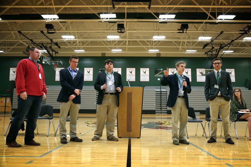 Six teens running for governor of Kansas hold a debate to make their opinions on certain issues clear to voters.