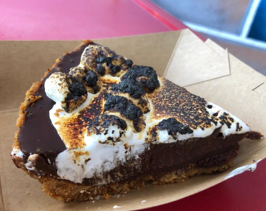 The+decadent+smores+is+served+with+a+crunchy+graham+cracker+crust%2C+gooey+chocolate+mousse+and+roasted+marshmallow+filling%2C+leaving+every+sweet+tooth+satisfied.