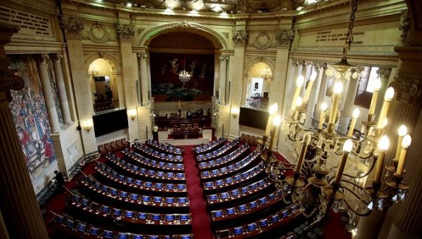 This is the room where the 166 members of the Colombian congress meet.