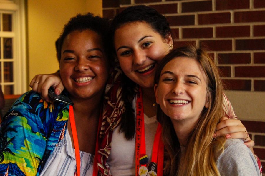 Melanie (middle) and Residential Counselor (right) with Melanie's good friend (left).