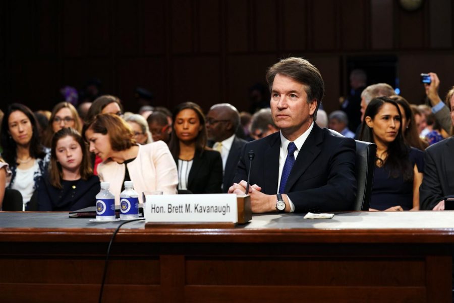 Judge Brett Kavanaugh testifies before the Senate Judiciary Committee.