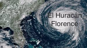Una foto del huracán acercándose a las Carolinas.