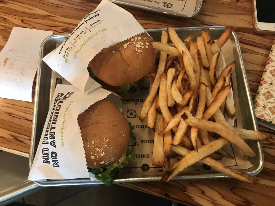 Vegefi burgers and fries from BurgerFi.