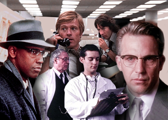 Some of the most influential political characters in movies, including Robert Redford and Dustin Hoffman in "All the President's Men."