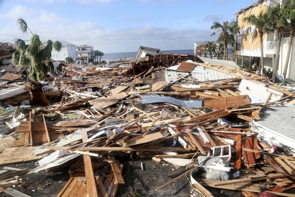 Aftermath of Hurricane Micheal's impact on Mexico City.